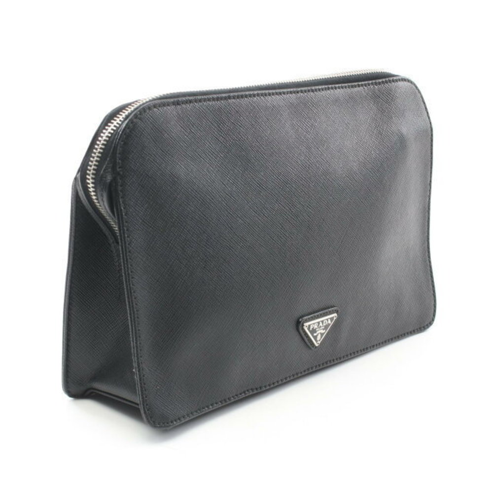 Prada Bag Black Saffiano Clutch Leather - Picture 1 of 7